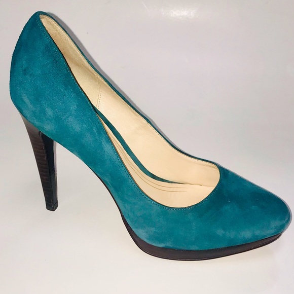 Nike Air Cole Haan Shoes - Nike Air Cole Haan  womens Size 9 heels teal blue green suede